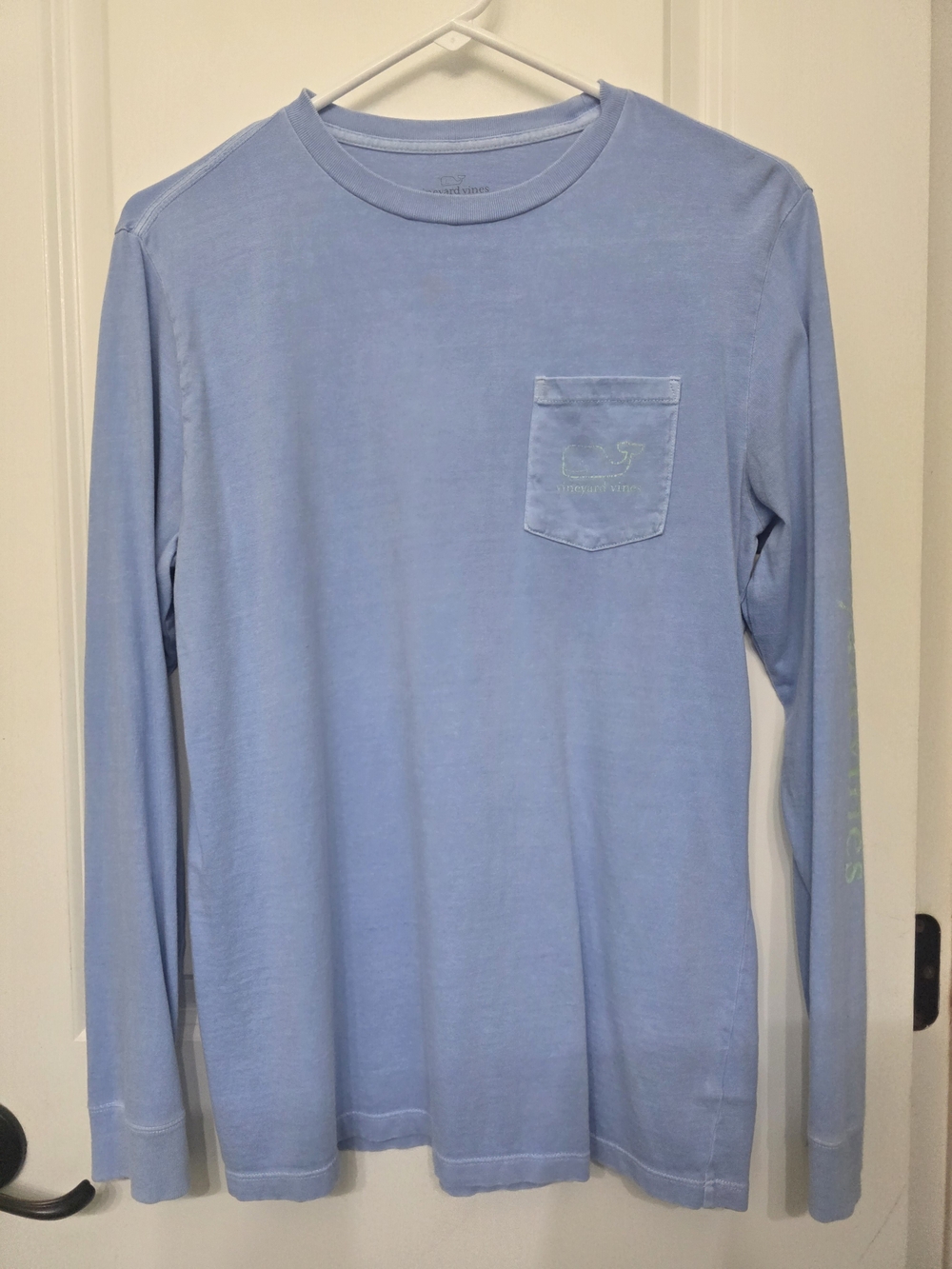 Vineyard Vines Light Blue Long-Sleeve Pocket Tee for Kids